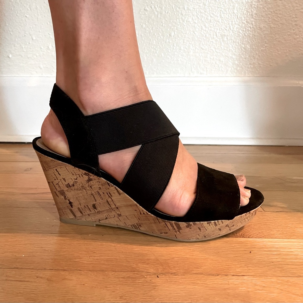 American Eagle cork wedges